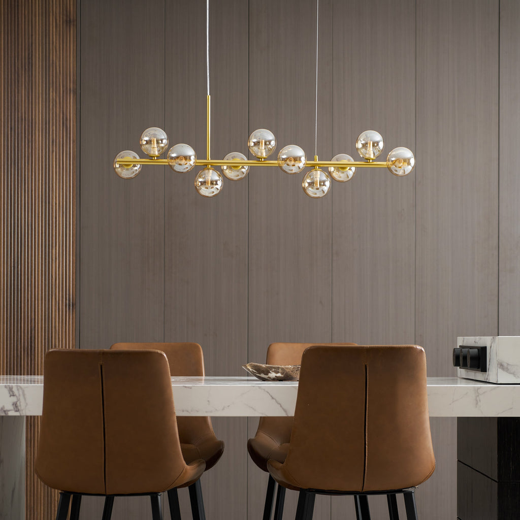 Aurelia Globe Chandelier — Glass Globe Cluster Ceiling Light for Dining Room