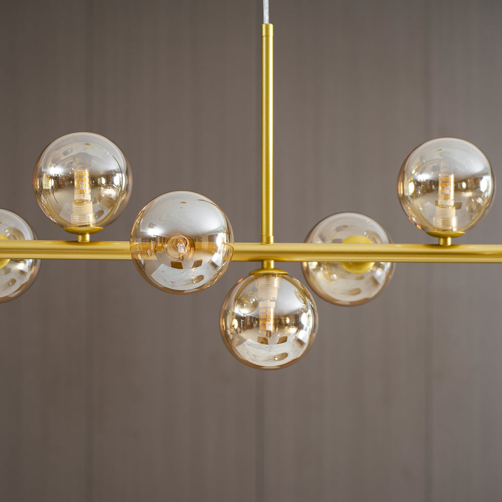 Aurelia Globe Chandelier — Glass Globe Cluster Ceiling Light for Dining Room