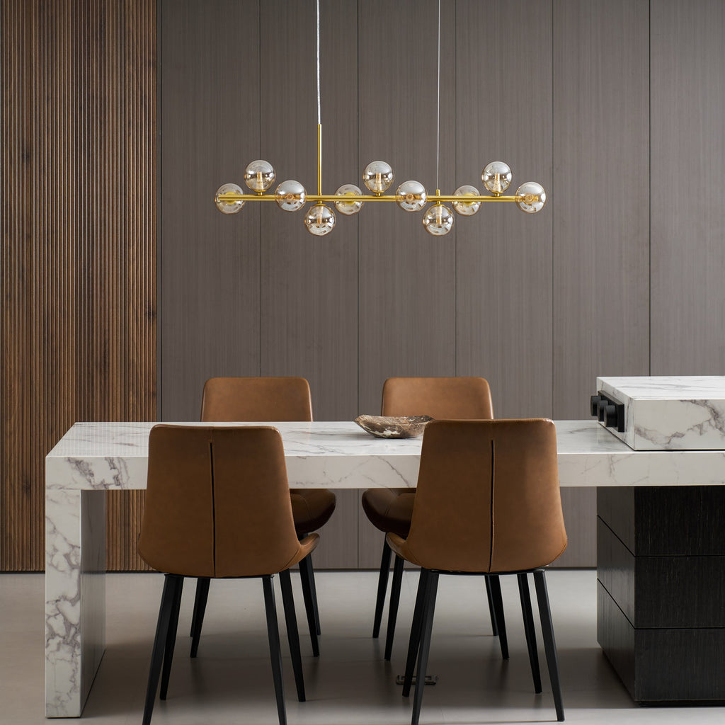 Aurelia Globe Chandelier — Glass Globe Cluster Ceiling Light for Dining Room
