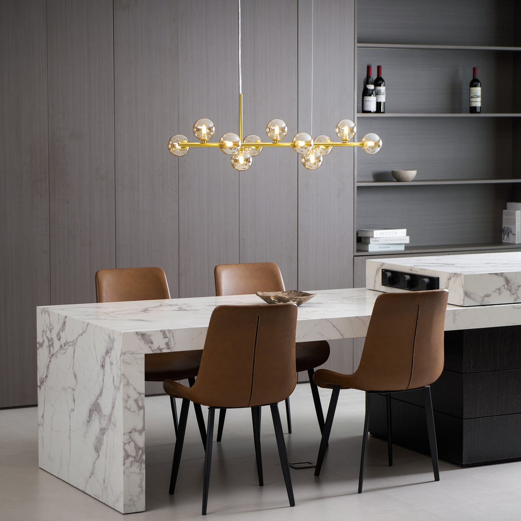 Aurelia Globe Chandelier — Glass Globe Cluster Ceiling Light for Dining Room