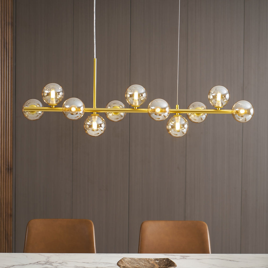 Aurelia Globe Chandelier — Glass Globe Cluster Ceiling Light for Dining Room