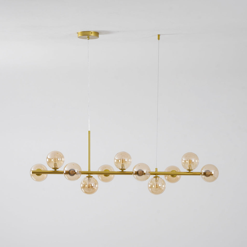 Aurelia Globe Chandelier — Glass Globe Cluster Ceiling Light for Dining Room