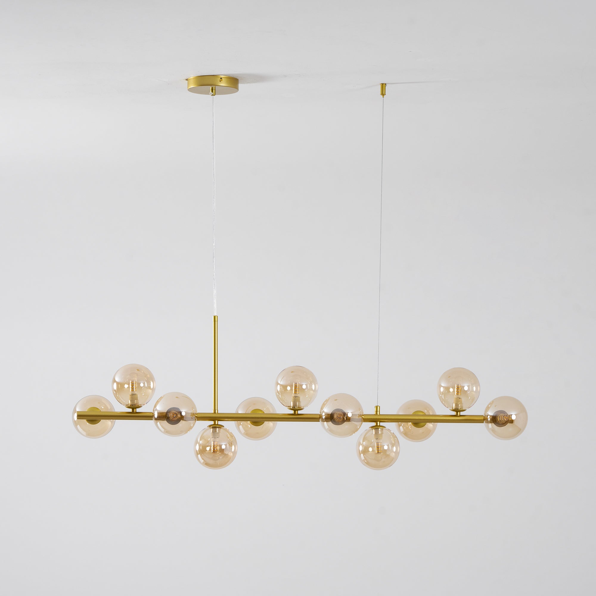 Aurelia Globe Chandelier — Glass Globe Cluster Ceiling Light for Dining Room
