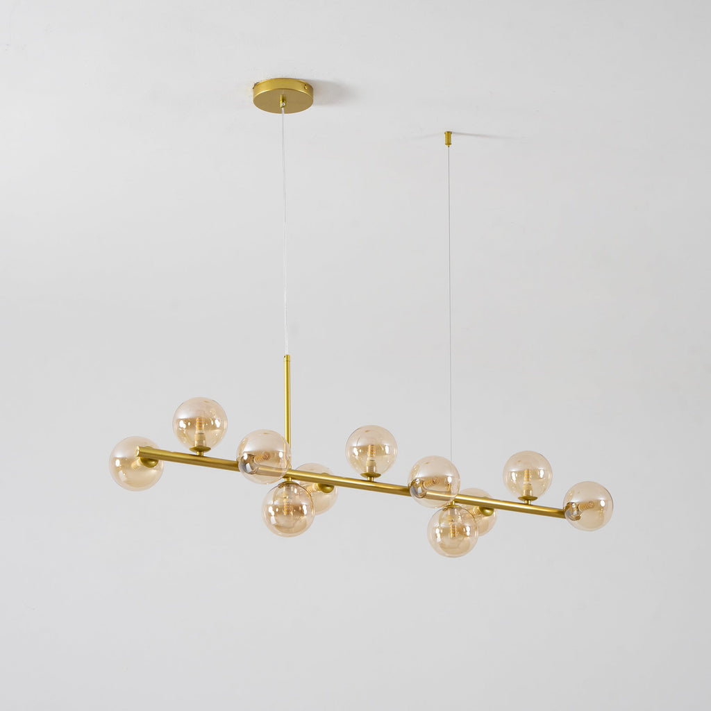 Aurelia Globe Chandelier — Glass Globe Cluster Ceiling Light for Dining Room