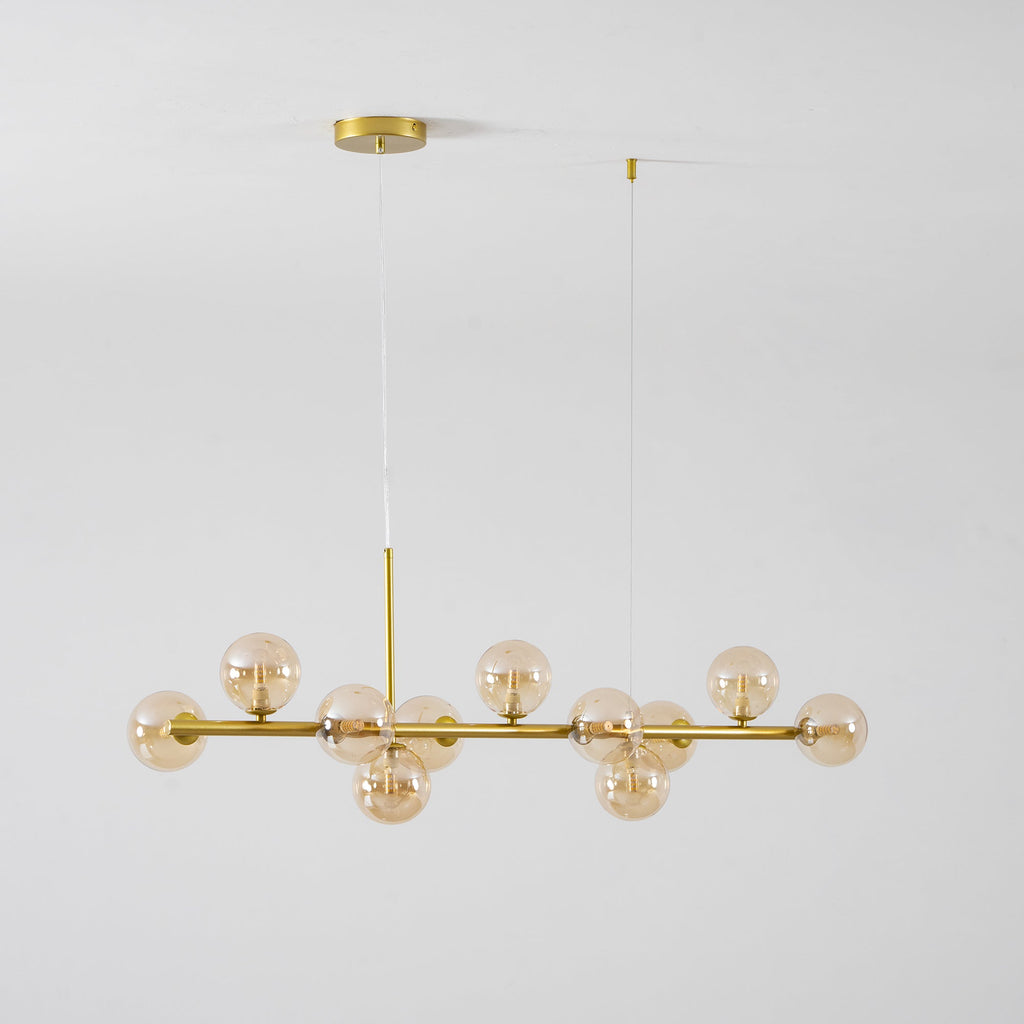 Aurelia Globe Chandelier — Glass Globe Cluster Ceiling Light for Dining Room