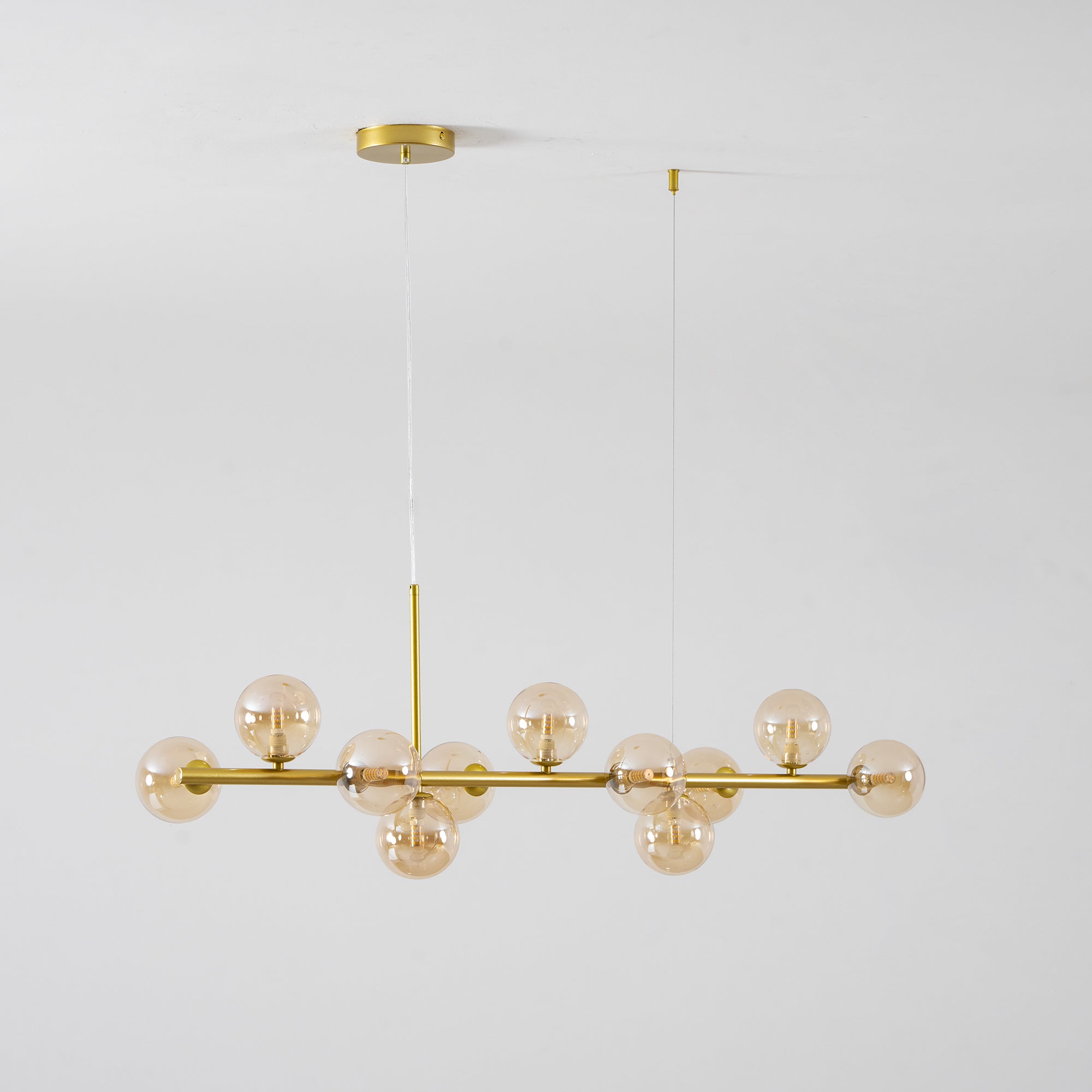 Aurelia Globe Chandelier — Glass Globe Cluster Ceiling Light for Dining Room
