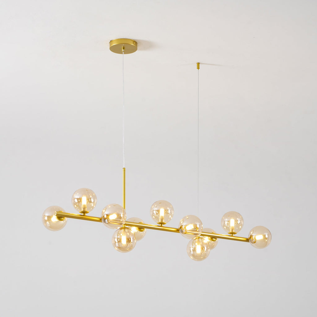 Aurelia Globe Chandelier — Glass Globe Cluster Ceiling Light for Dining Room