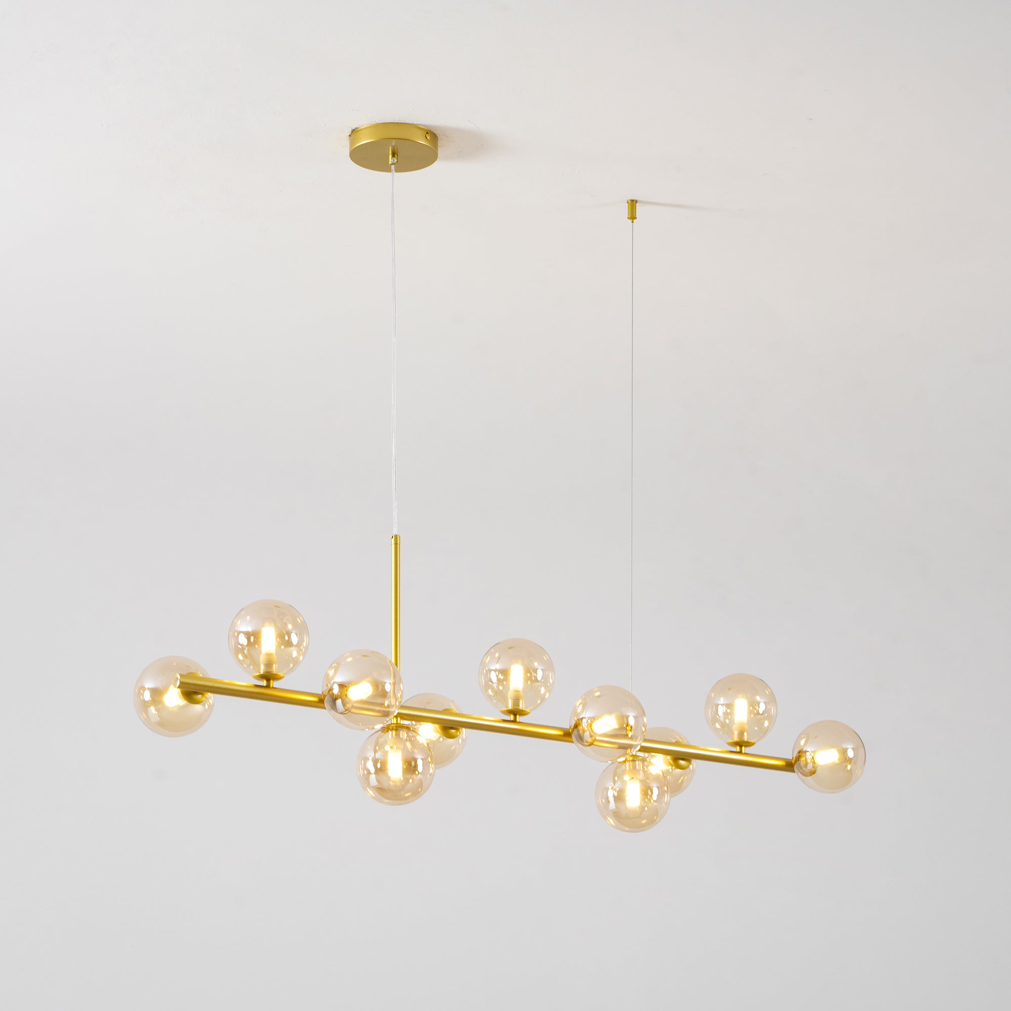 Aurelia Globe Chandelier — Glass Globe Cluster Ceiling Light for Dining Room