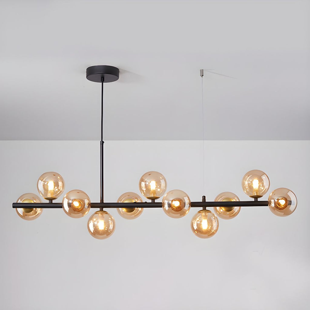 Aurelia Globe Chandelier — Glass Globe Cluster Ceiling Light for Dining Room
