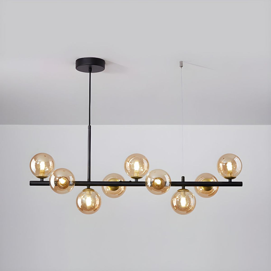 Aurelia Globe Chandelier — Glass Globe Cluster Ceiling Light for Dining Room