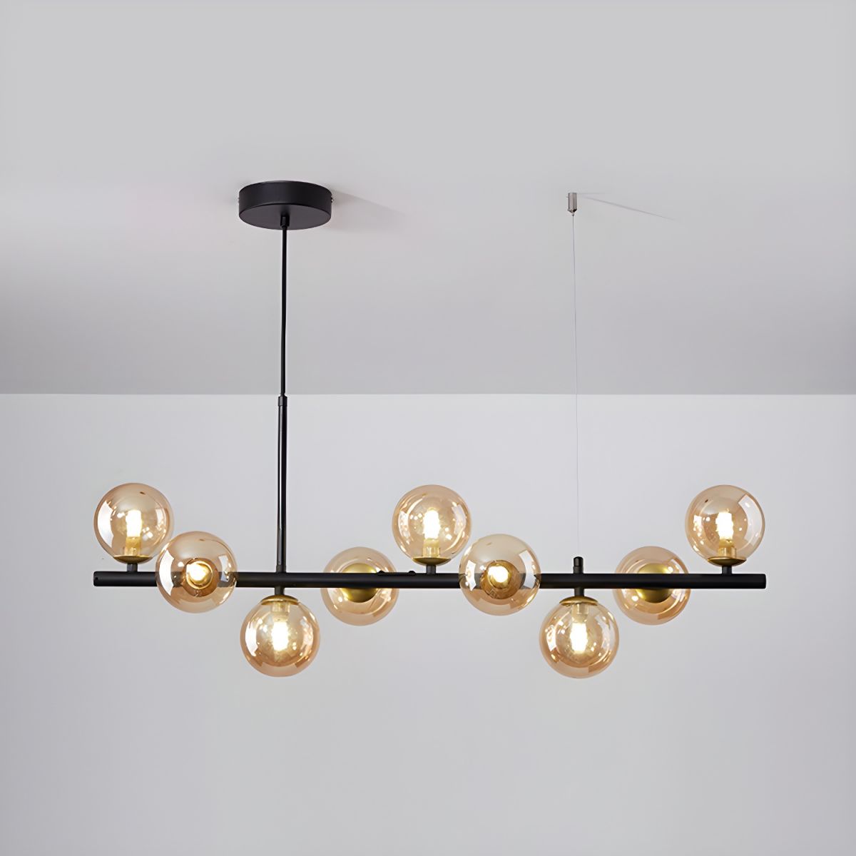 Aurelia Globe Chandelier — Glass Globe Cluster Ceiling Light for Dining Room