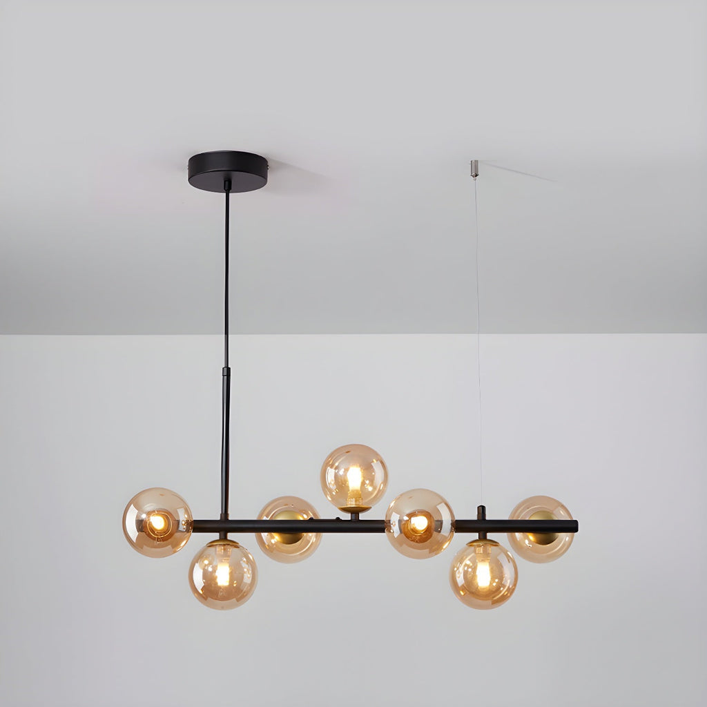 Aurelia Globe Chandelier — Glass Globe Cluster Ceiling Light for Dining Room