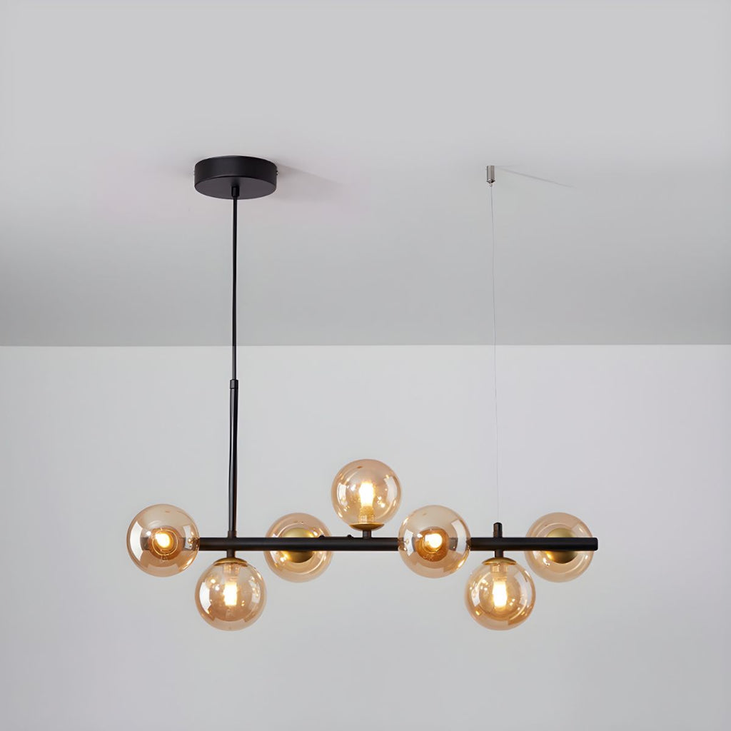 Aurelia Globe Chandelier — Glass Globe Cluster Ceiling Light for Dining Room