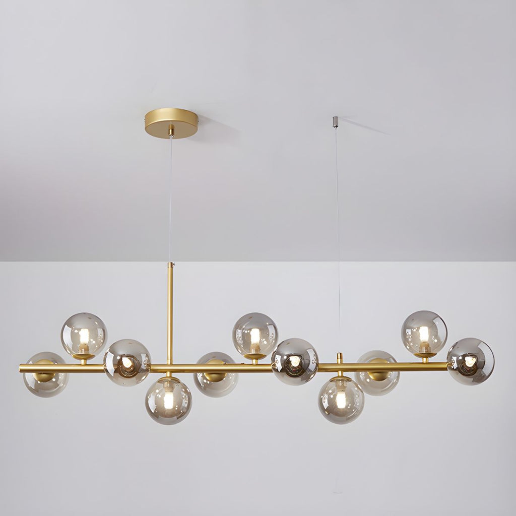 Aurelia Globe Chandelier — Glass Globe Cluster Ceiling Light for Dining Room