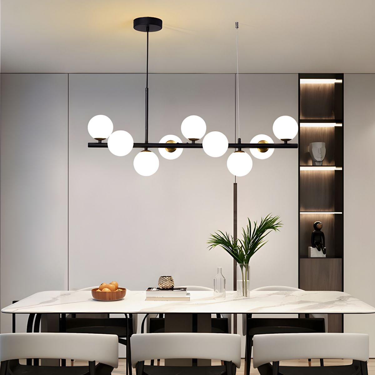 Aurelia Globe Chandelier — Glass Globe Cluster Ceiling Light for Dining Room