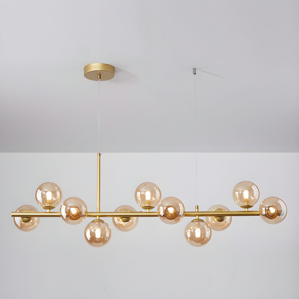 Aurelia Globe Chandelier — Glass Globe Cluster Ceiling Light for Dining Room