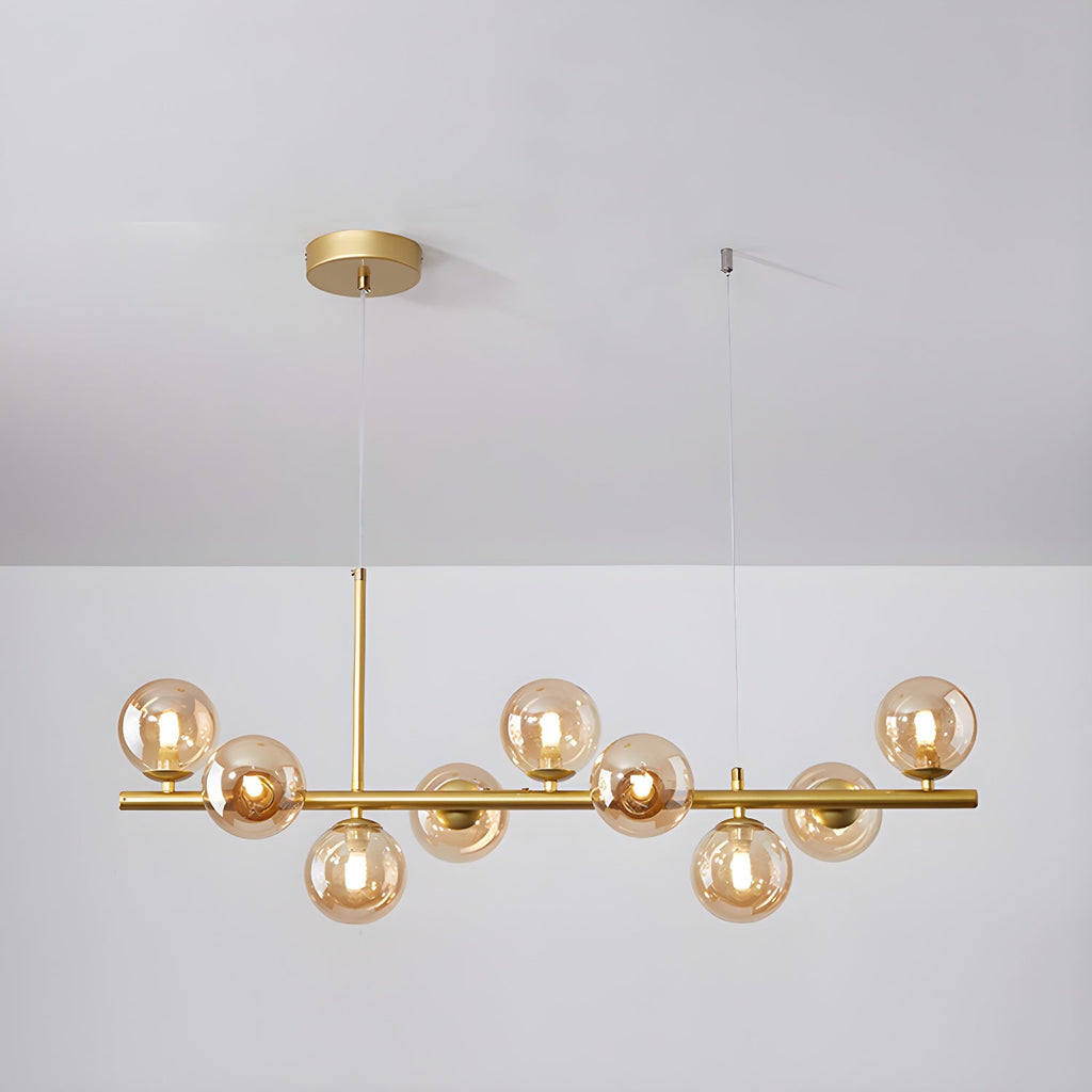 Aurelia Globe Chandelier — Glass Globe Cluster Ceiling Light for Dining Room