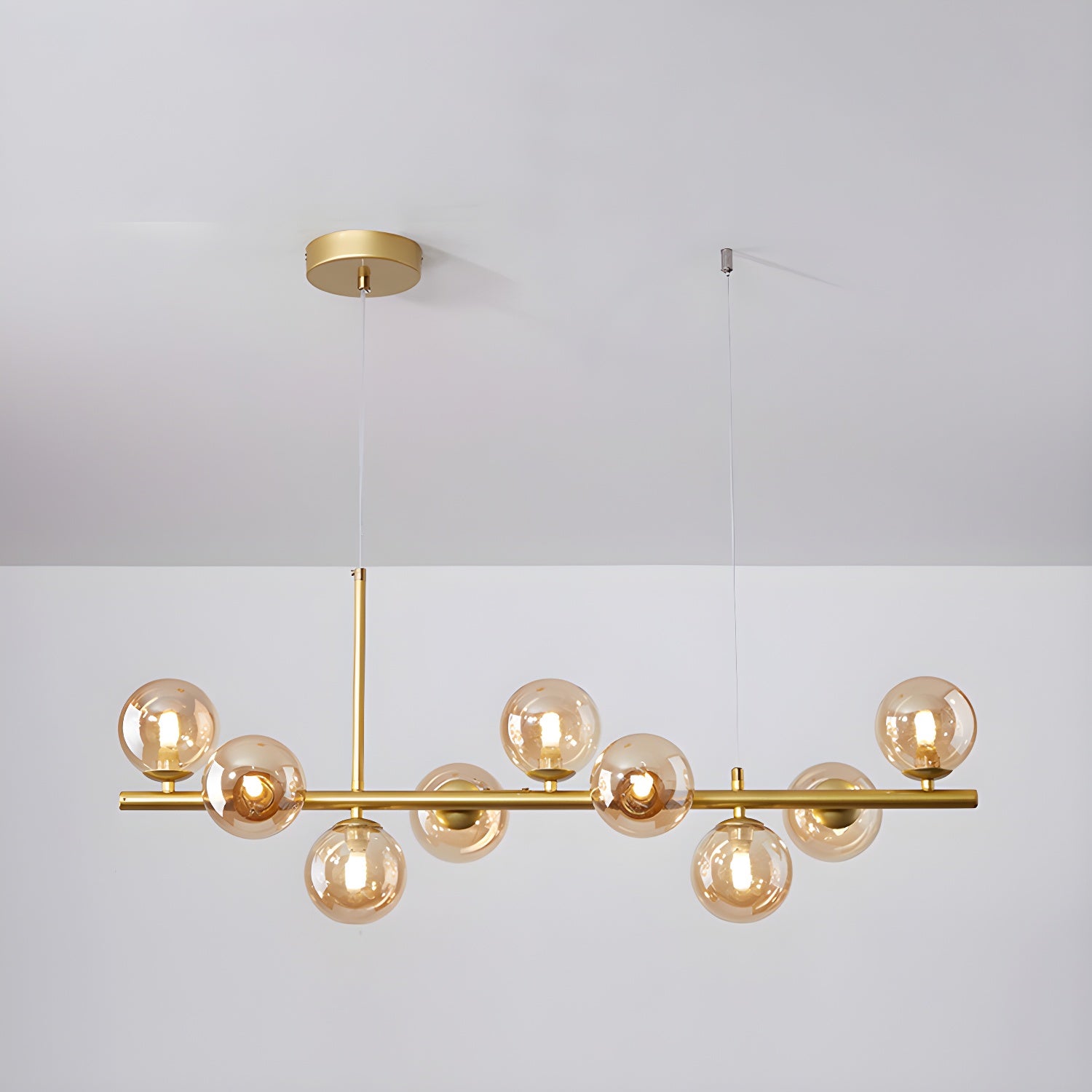 Aurelia Globe Chandelier — Glass Globe Cluster Ceiling Light for Dining Room