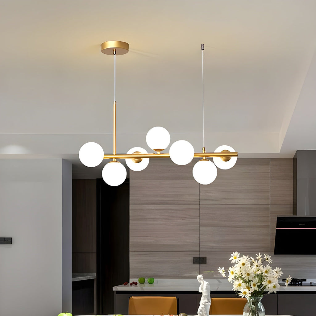 Aurelia Globe Chandelier — Glass Globe Cluster Ceiling Light for Dining Room