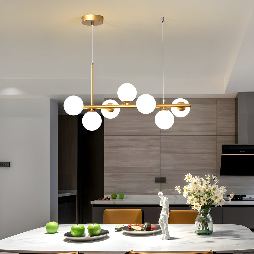 Aurelia Globe Chandelier — Glass Globe Cluster Ceiling Light for Dining Room