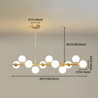 Aurelia Globe Chandelier — Glass Globe Cluster Ceiling Light for Dining Room