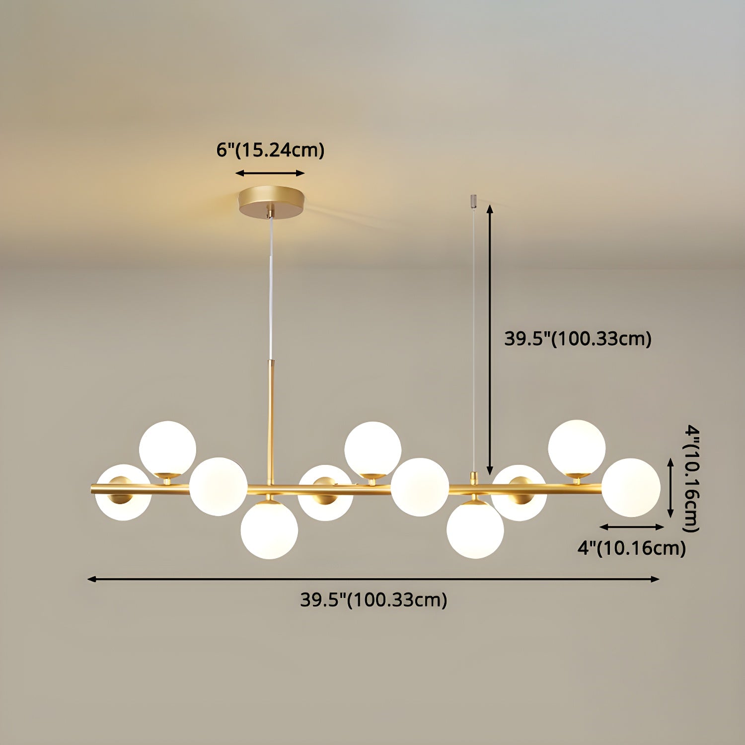 Aurelia Globe Chandelier — Glass Globe Cluster Ceiling Light for Dining Room