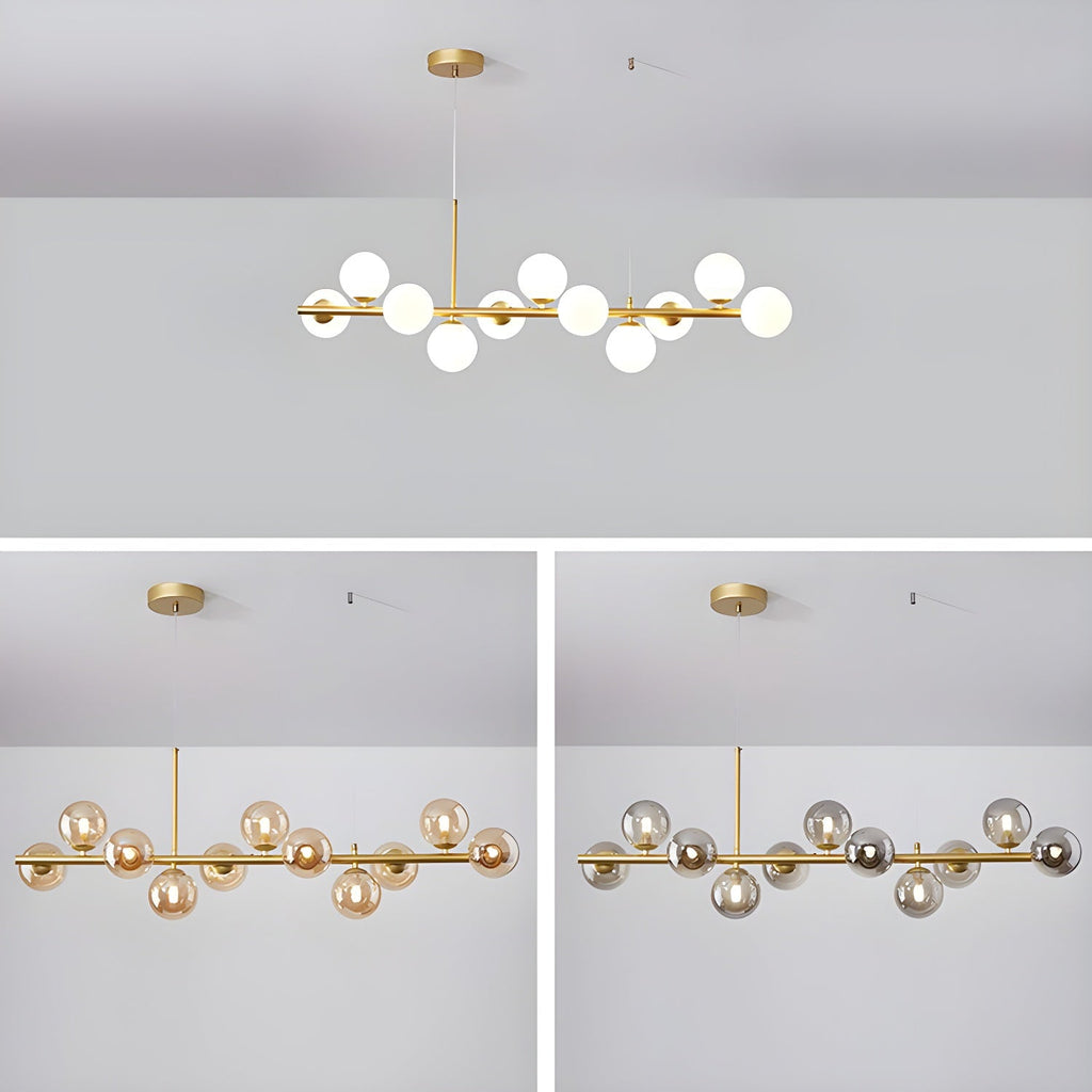 Aurelia Globe Chandelier — Glass Globe Cluster Ceiling Light for Dining Room