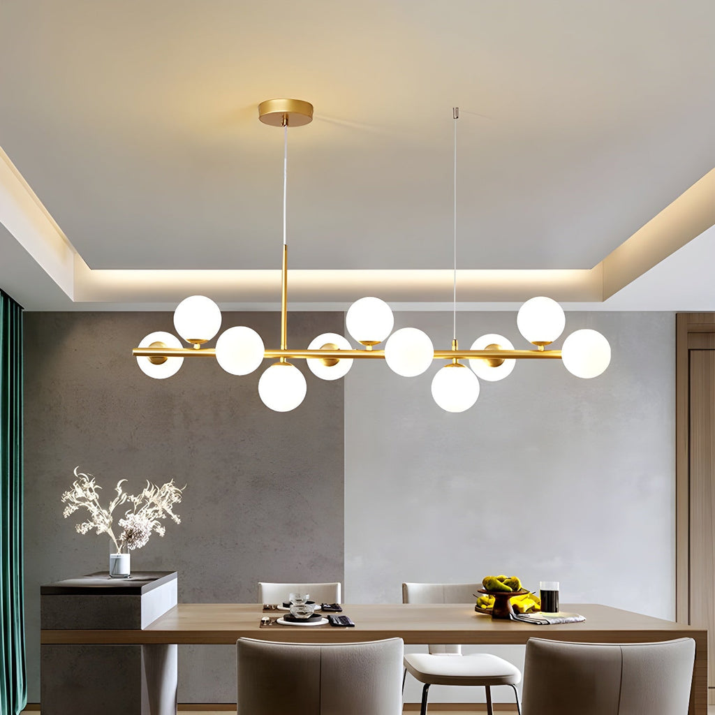 Aurelia Globe Chandelier — Glass Globe Cluster Ceiling Light for Dining Room