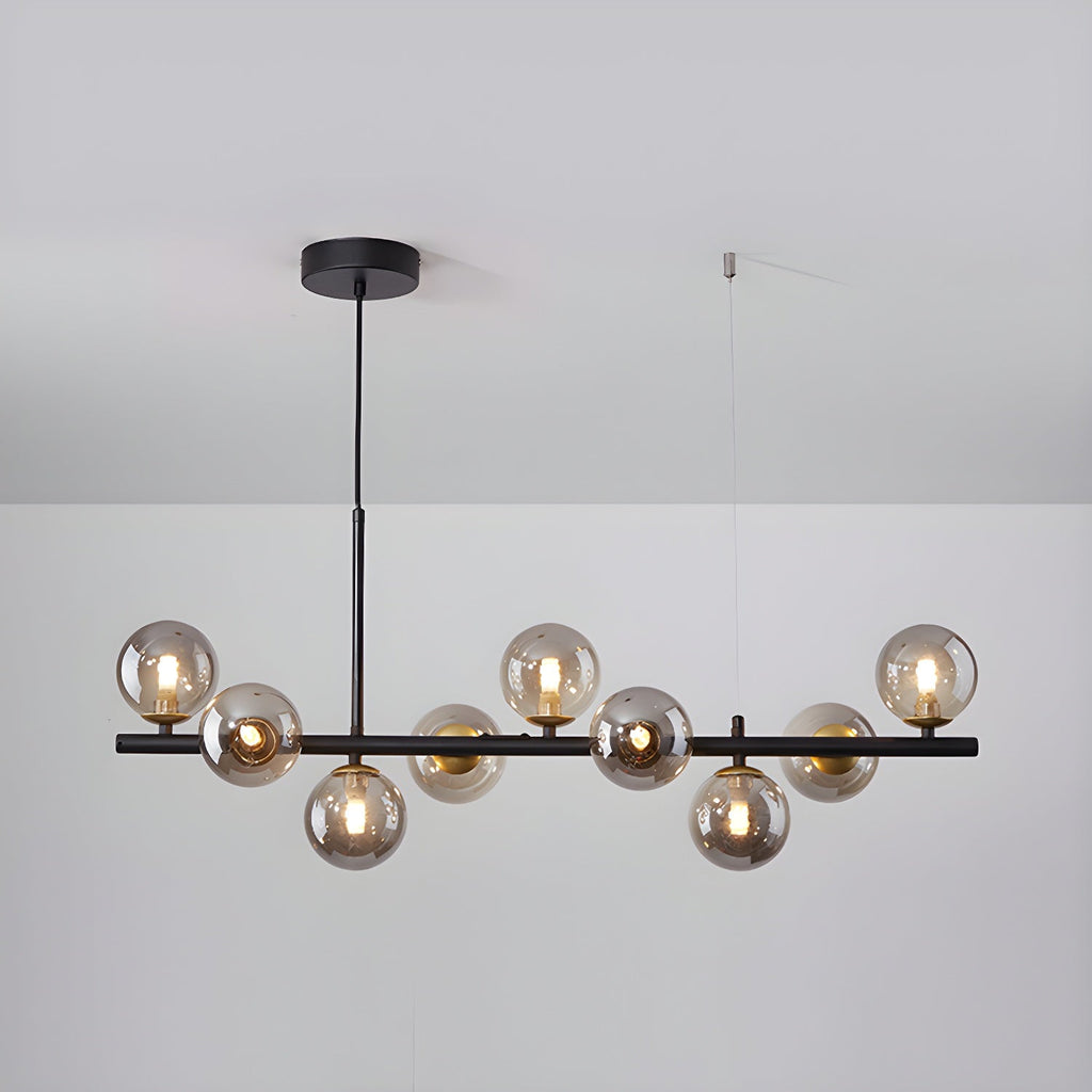 Aurelia Globe Chandelier — Glass Globe Cluster Ceiling Light for Dining Room