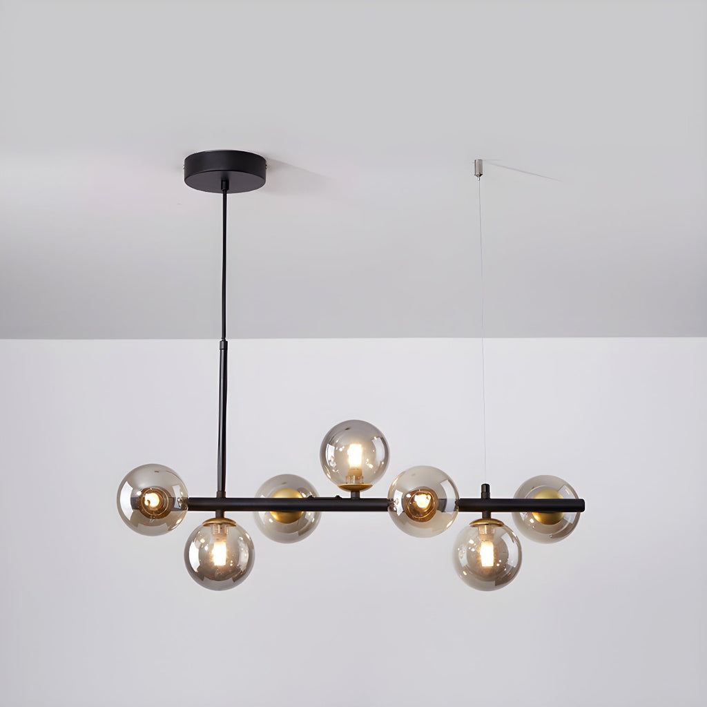 Aurelia Globe Chandelier — Glass Globe Cluster Ceiling Light for Dining Room
