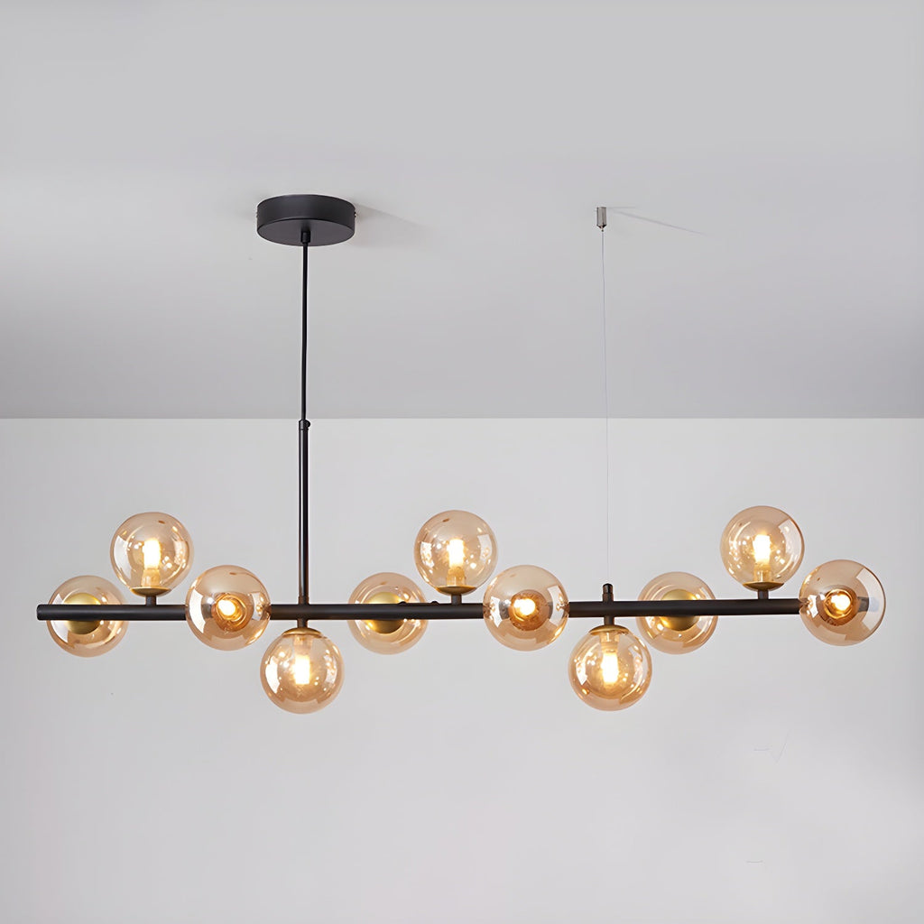 Aurelia Globe Chandelier — Glass Globe Cluster Ceiling Light for Dining Room