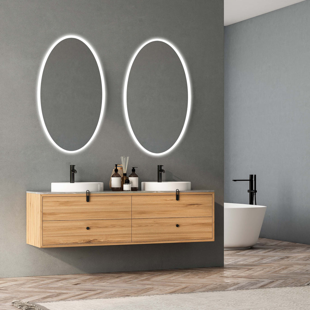 Aurora Oval LED Bathroom Vanity Mirror for bathroom vanity | Halvern
