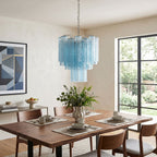 Azzura Glass Chandelier — Modern Blown-Glass Ceiling Light for Dining Room