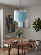 Azzura Glass Chandelier — Modern Blown-Glass Ceiling Light for Dining Room