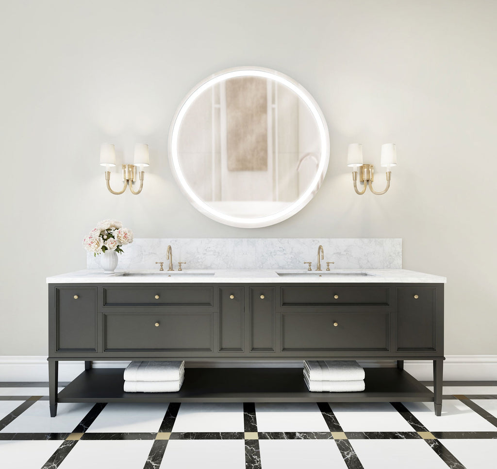 Corona Round LED Bathroom Vanity Mirror for bathroom vanity | Halvern