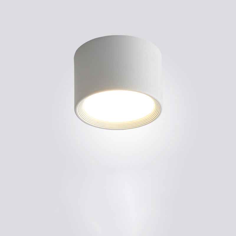 Cylinder Flush Mount Ceiling Light Aluminum LED Fixture for Hallway