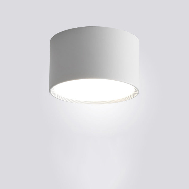 Cylinder Flush Mount Ceiling Light Aluminum LED Fixture for Hallway