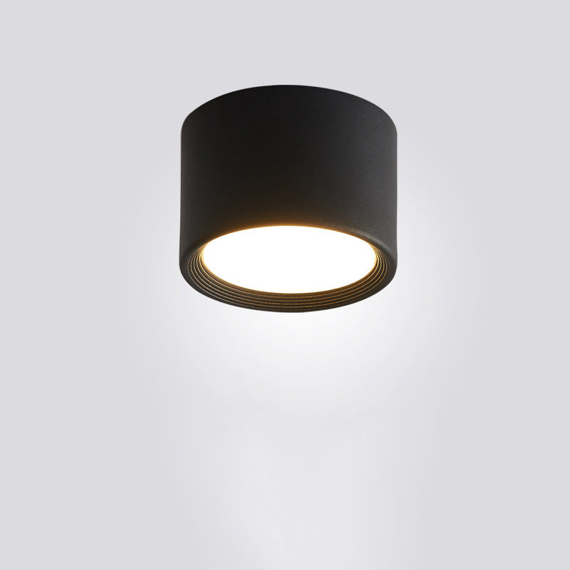 Cylinder Flush Mount Ceiling Light Aluminum LED Fixture for Hallway