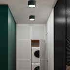 Cylinder Flush Mount Ceiling Light Aluminum LED Fixture for Hallway