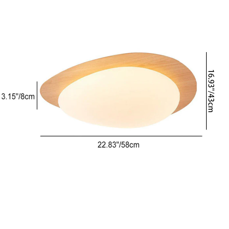Scandinavian Pebble LED Flush Mount Ceiling Light for Bedroom