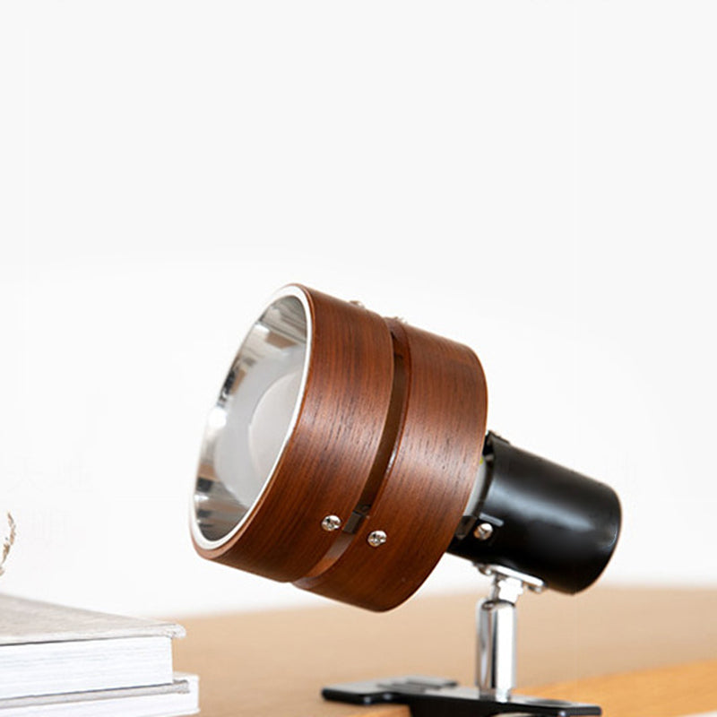Japanese Wood Clip Table Lamp for Bedroom