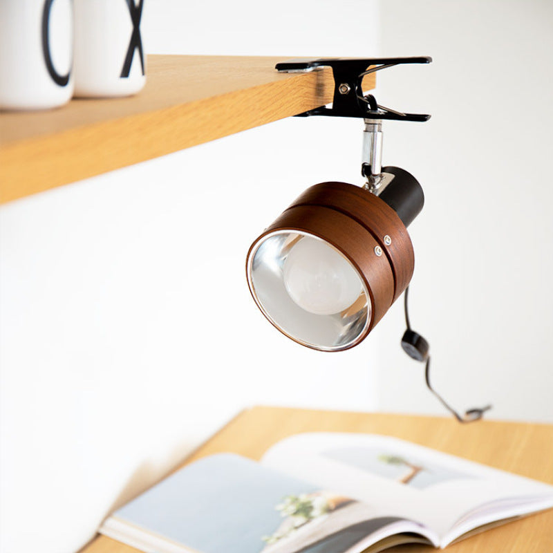 Japanese Wood Clip Table Lamp for Bedroom