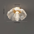 Flower Petal LED Flush Mount Ceiling Light for Bedroom