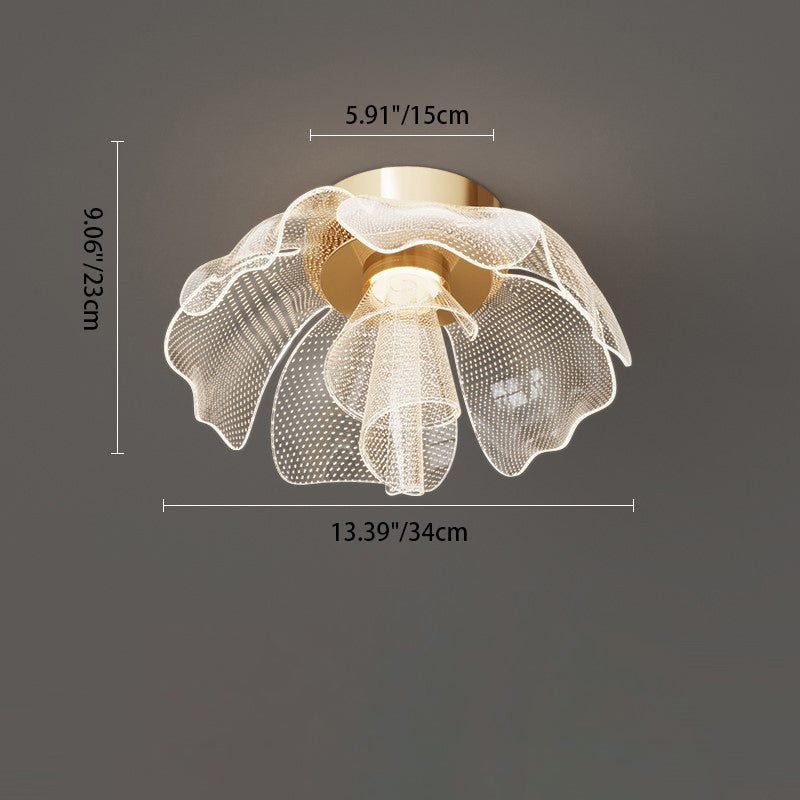 Flower Petal LED Flush Mount Ceiling Light for Bedroom