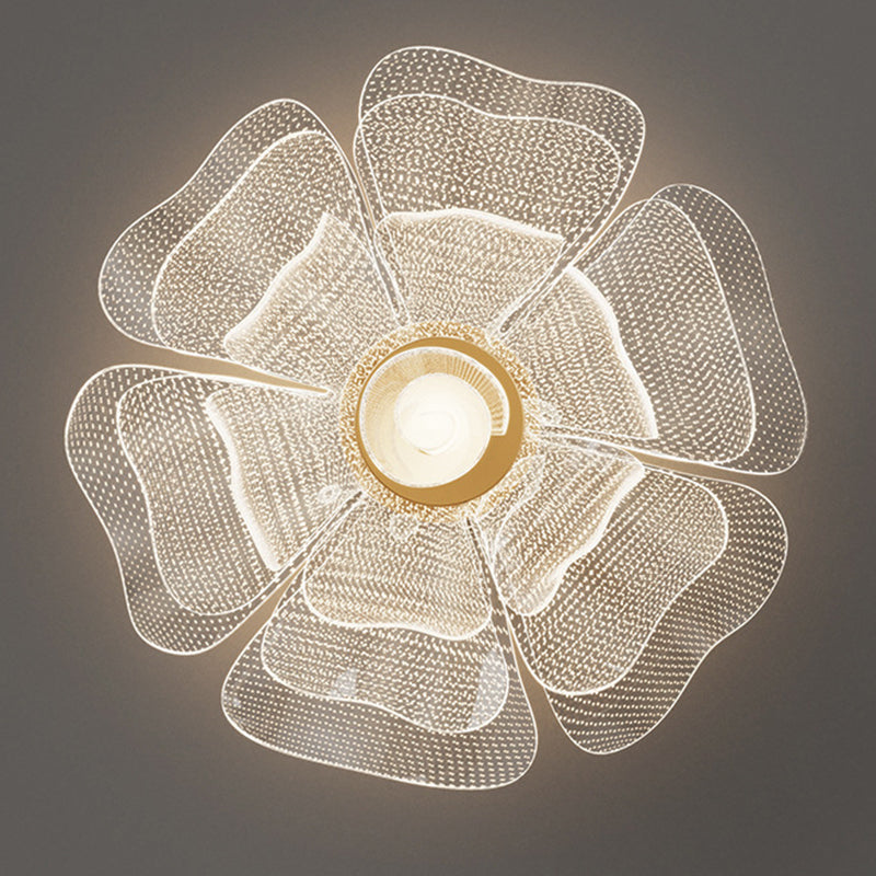 Flower Petal LED Flush Mount Ceiling Light for Bedroom