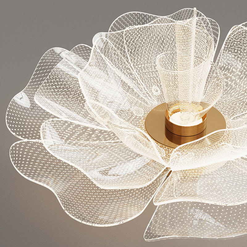Flower Petal LED Flush Mount Ceiling Light for Bedroom