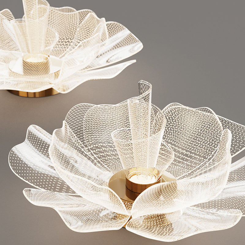 Flower Petal LED Flush Mount Ceiling Light for Bedroom