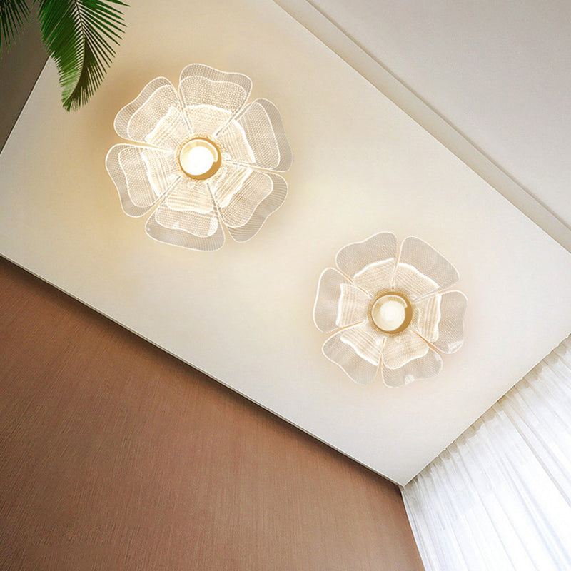 Flower Petal LED Flush Mount Ceiling Light for Bedroom