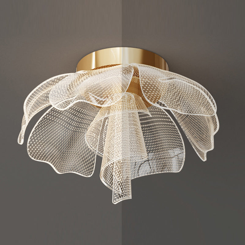 Flower Petal LED Flush Mount Ceiling Light for Bedroom
