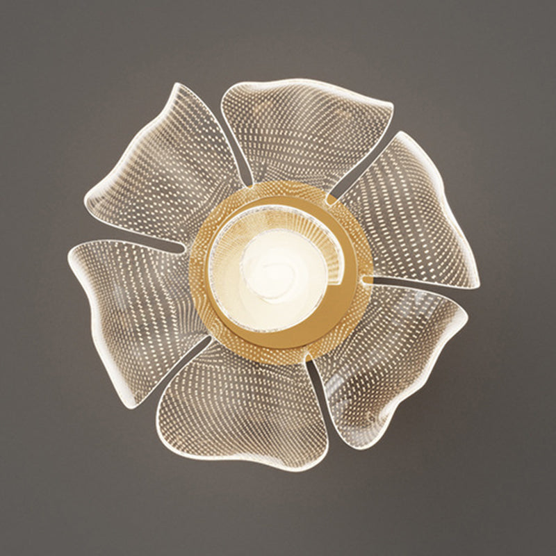 Flower Petal LED Flush Mount Ceiling Light for Bedroom